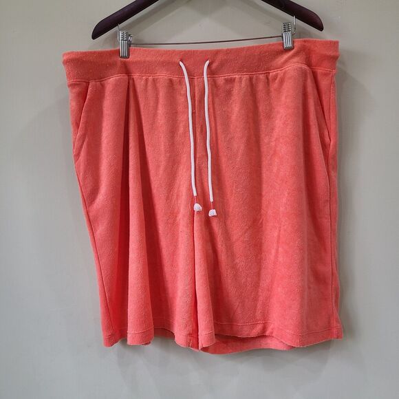 Comfort Code Cuddl Duds Womens Pajama Short Set Size 2X Coral Pink Terry Cloth - Picture 9 of 14